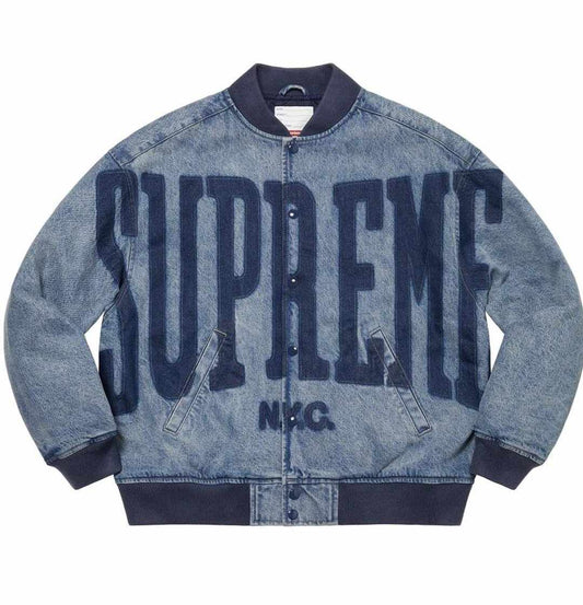 Supreme Washed Knockout Denim Varsity